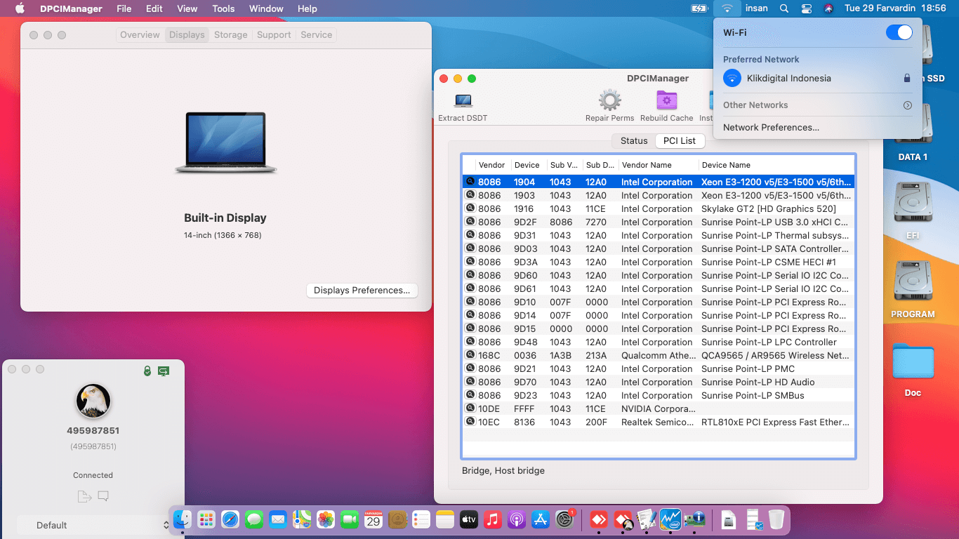 Asus X441UV WX092D 2nd [SkyLake   Intel HD 520 + I2C]   OpenCore 2